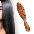 thumbnail image 5 of Peine de madera para masaje capilar con 22 dientes para desenredar el cabello y apto para todo tipo de cabello., 5 of 5