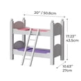 thumbnail image 6 of Olivia's Little World 18" Doll Wooden Convertible Bunk Bed, White, 6 of 12