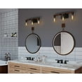 thumbnail image 5 of Progress Lighting Barnes Mill 3-Light Bath & Vanity Fixture, Antique Bronze, Clear Seeded Glass Shade, 5 of 5