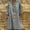 Gray, variant on Fesfesfes Long Sleeve Linen Dresses for Women Loose V-Neck Solid Color Dress 3/4 Sleeve Tunic Dress Robe Dress