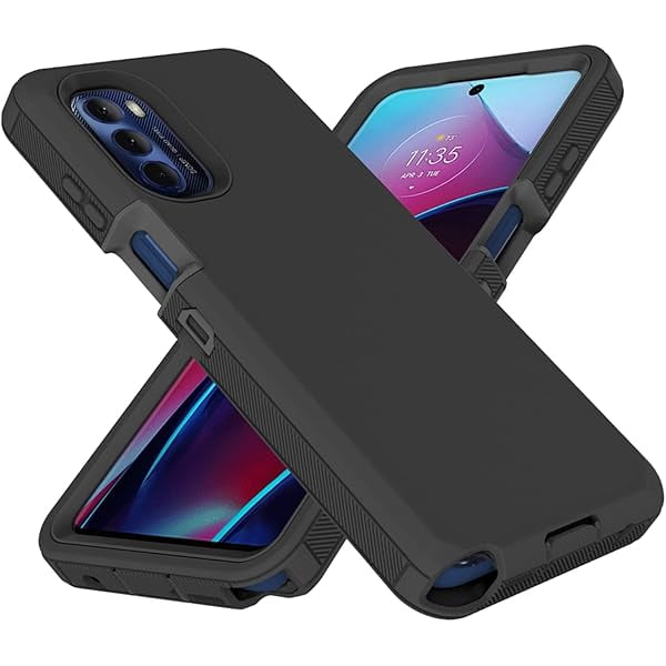 wonima11 for Motorola Moto G Stylus 5G 2022 Case, Heavy Duty Protective Case Dustproof Shockproof Protection 3 in 1 Rugged Phone Cover for Moto G Stylus 5G 2022, Black (5G Version ONLY)