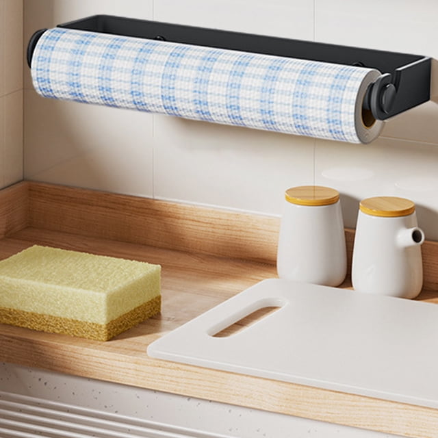 Support Mural pour Rouleau de Papier Toilette en Alliage d'Aluminium 12.6 Po, Porte-Serviettes en Papier Suspendu, pour Salle de Bain Cuisine, Gain de Place, Résistant à la Rouille, Durable, Design Moderne