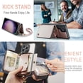 thumbnail image 6 of Dteck Wallet for Samsung Galaxy S23 Ultra Case, RFID Blocking Credit Card Slots Zipper Pocket PU Leather Protective Phone Case with Shoulder Lanyard Wristlet Strap for Samsung S23 Ultra 6.8 InRosegold, 6 of 7