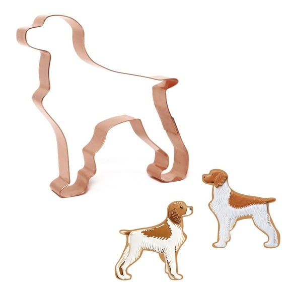 Brittany Spaniel Dog Breed Cookie Cutter 4.25 X 4.25 inches - Handcrafted Copper by The Fussy Pup