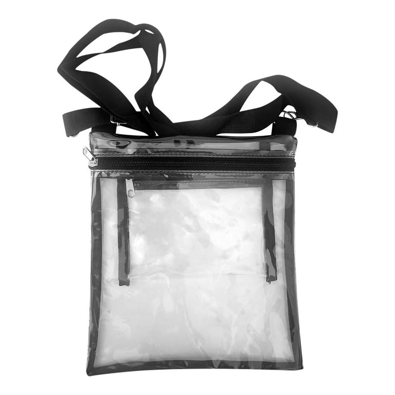 Heavy Duty Clear Tote Bag See Through Messenger Bag Durable 0.5mm Vinyl Student