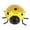 Yellow, variant on Wovilon Seven-spotted Ladybug Decoration, Home Decor, Wall Decoration, Indoor and Outdoor Decoration, Red, 10 x 8.5 x 5 cm, 1 Count