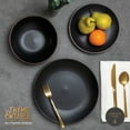 Thyme & Table Dinnerware Black Onyx Stoneware, 12 Piece Set