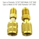 thumbnail image 2 of 2uds. Adaptador de CA para refrigerante 5/16 SAE, acoplador rápido para sistema de válvula R410 R32 R22, 2 uds., 2 of 6