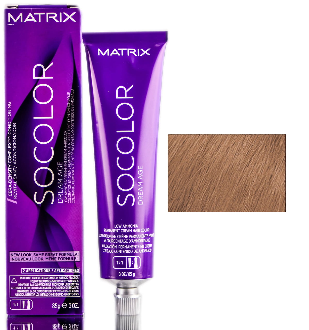 Matrix SoColor Dream Age Perm Cream Haircolor - 508M Medium Blonde Mocha -  Pack of 1 with Sleek Comb 