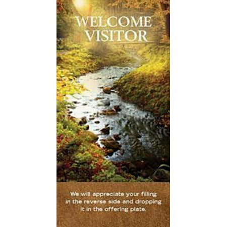 Welcome Visitor to Our Church Fall Stream Card (Pkg of