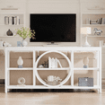 thumbnail image 5 of Tribesigns 70.9 inch Extra Long Console Table, Narrow Sofa Tables with 3 Tier Wood Storage Shelves Industrial Metal Frame for Entryway Living Room Behind Couch, Pure White, 5 of 7
