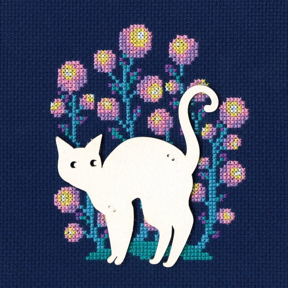 Cat CBE9001 Cross stitch kits with plywood form