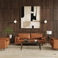 thumbnail image 5 of Pemberly Row Modern / Contemporary Vegan Leather Sofa in Brown, 5 of 6