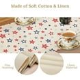 thumbnail image 5 of 4th of July Table Runner, America Stripe Stars Memorial Day Independence Day Patriotic Dinner Table Decoration for Home Living Room Kitchen Dining Room Holiday 13.8x90in, 5 of 6