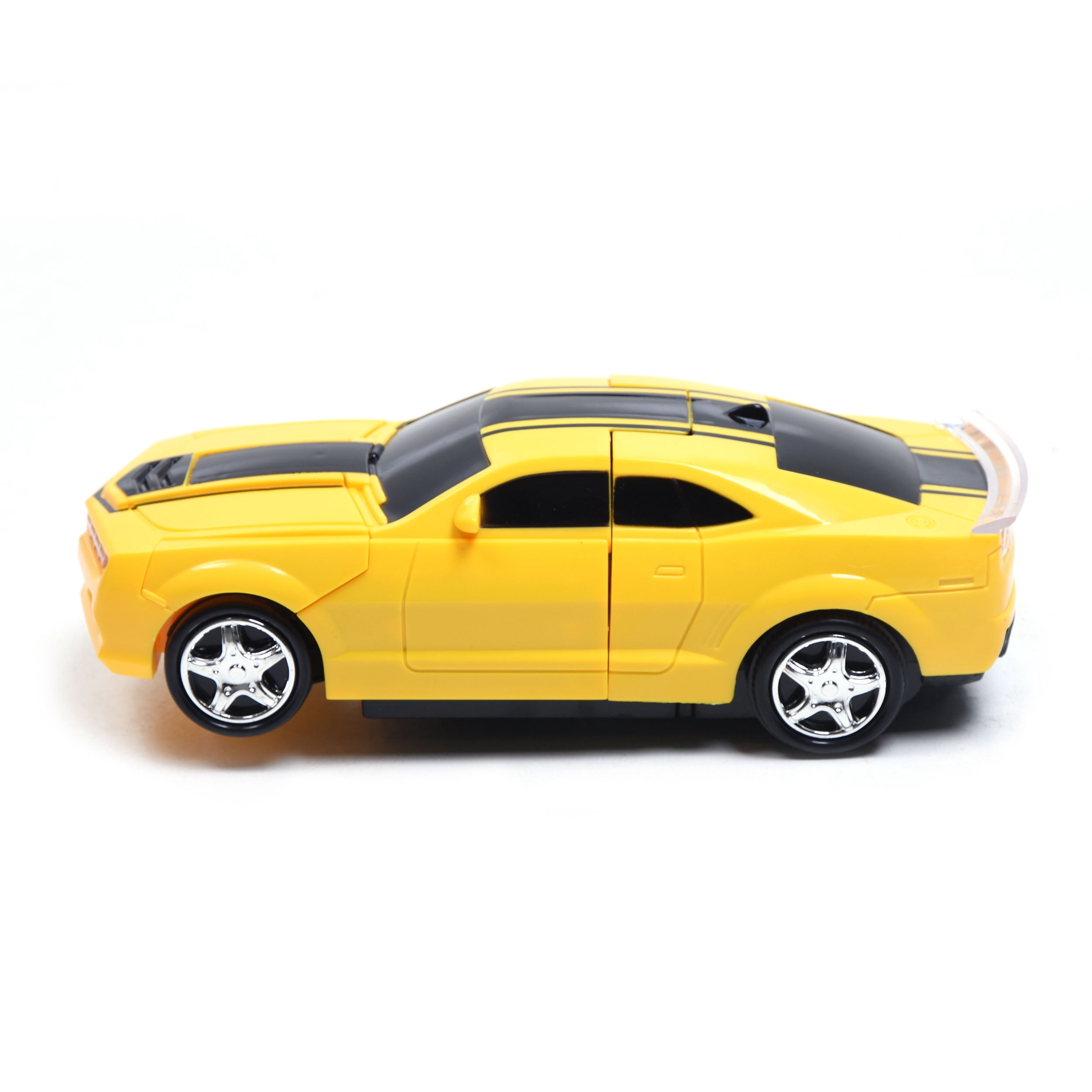 USToyOutlet Autobots Transforming Car - Yellow Bumble Bee Realistic Engine Sounds & Flashing Lights - Yellow