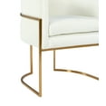thumbnail image 4 of TOV Furniture Giselle Cream Velvet Dining Chair with Gold Frame, 4 of 7