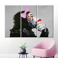 thumbnail image 3 of Animal Printed, Abstract Artwork, Contemporary Wall Art, Thinking Woman Monkey Wall Decor, Thinking Monkey Printed, Canvas Wall Decor - Rolled Canvas, 3 of 9