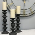 thumbnail image 2 of Stratton Home Decor Set of 3 Modern Matte Black Metal Candlestick, 2 of 5