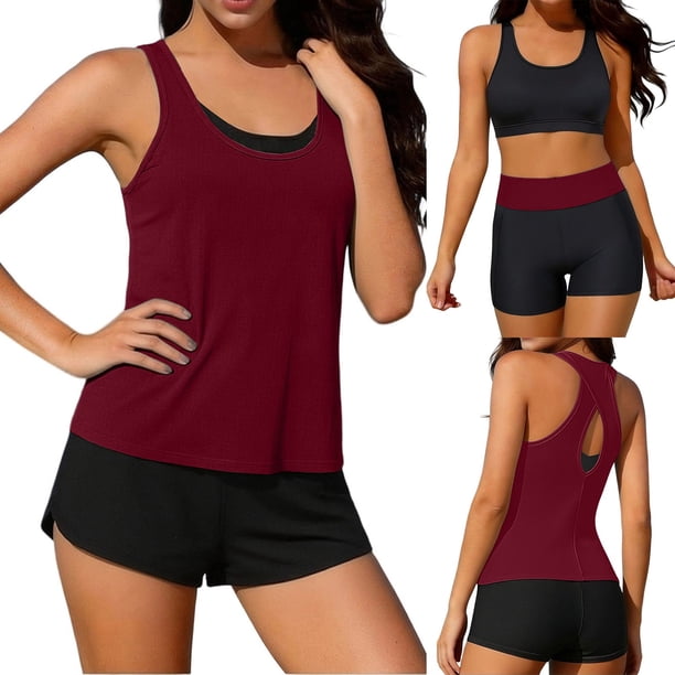Trajes de baño para mujer, moda de primavera para mujer, conjunto de bikini de color liso, trajes de baño para mujer, trajes de baño para mujer, traje de baño para mujer, trajes de baño de moda de pla
