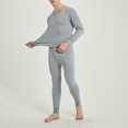 thumbnail image 3 of CENL Men Winter Fleece Lined Thermal Long Johns Top Bottom Underwear Pajamas 2Pcs/Set, 3 of 9
