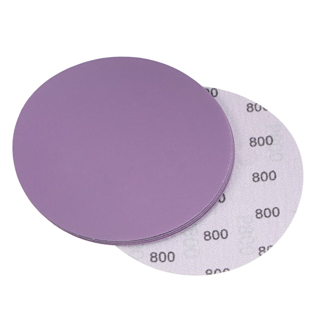 Unique Bargains 5 Pack 5-Inch Purple Sanding Discs 800 Grits Hook & Loop Professional Aluminum Oxide Sandpaper