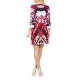 thumbnail image 3 of Women's Printed 3/4 Sleeve Mini Dress, 3 of 4