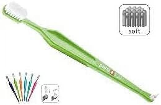 Paro S39 Toothbrush | Extra Sensitive Toothbrush with Soft Bristles | Exchangeable Inter Space F | 5 Rows, 39 Tuft (12 Pack Multi Color)
