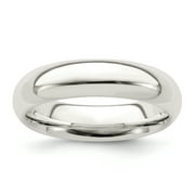 925 Sterling Silver 5mm Comfort Fit Band Ring Size 10