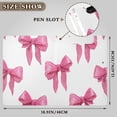 thumbnail image 3 of Pink Bowknots Watercolor Foldable Binder Folder Clipboard with Pen Slot Double Clips A4 Size File Storage, 3 of 8