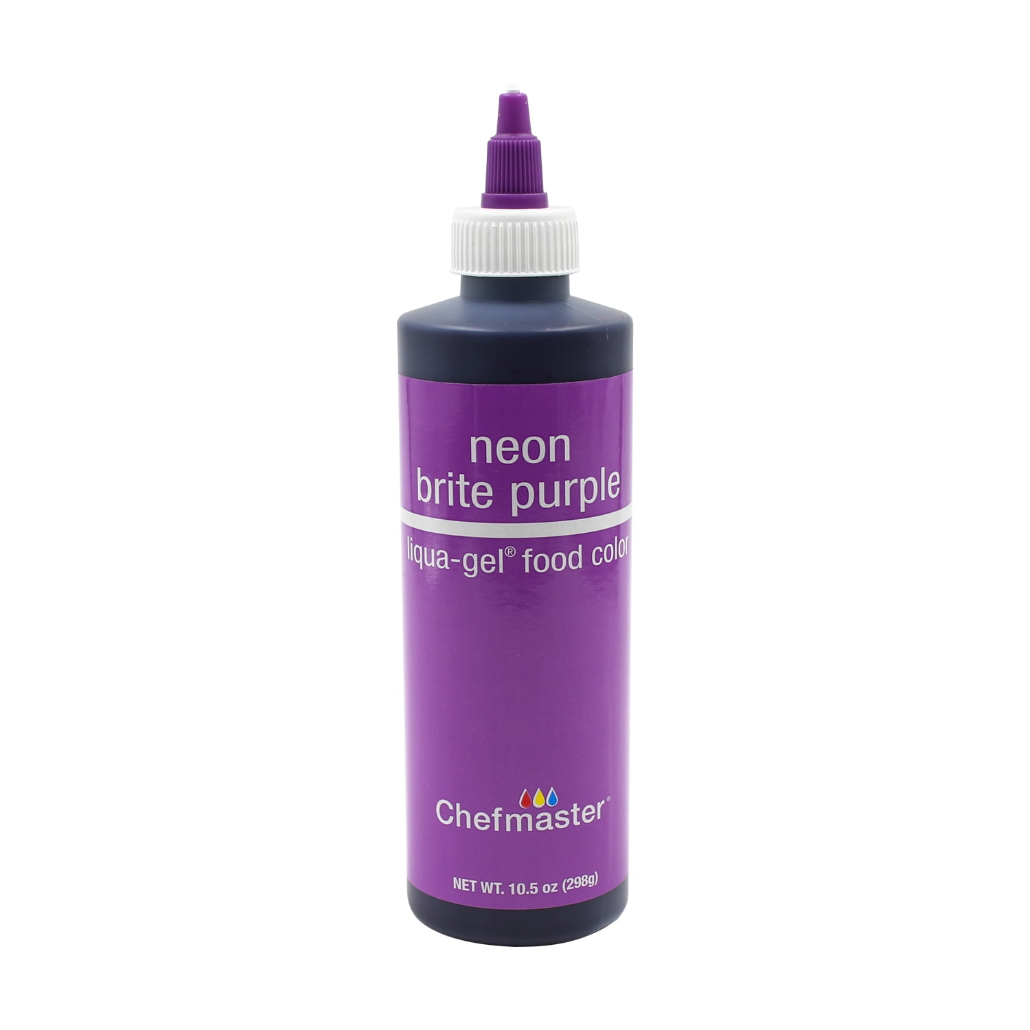 Chefmaster by US Cake Supply 10.5oz Neon Brite Purple Liqua-Gel Cake Food Color