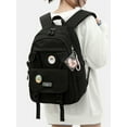 thumbnail image 4 of Innerwin Girls Daypack Multi Pockets Backpack Spine Protection Lightweight Bookbag Large Capacity Girl Fashionable Zipper Waterproof Padded Straps Black, 4 of 5