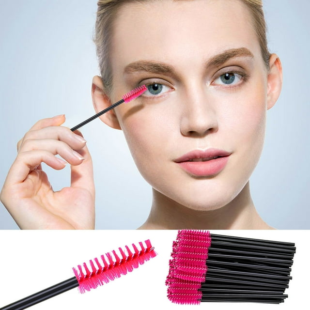 Fiudx Cepillo para Pestañas, Mini Variedad Maquilla Flexible, Aplicador de Rímel Desechable, Aplicador Profesional, Aspecto Natural Diario, Elegante para La Noche, Incluye Juego de 50 Piezas.