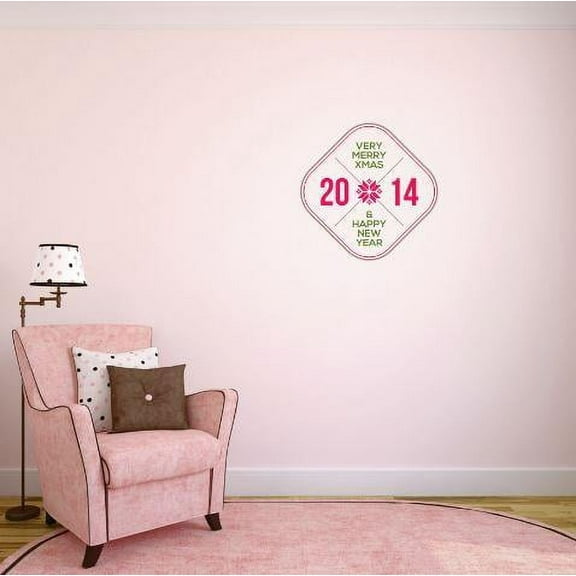 Do It Yourself Wall Decal Sticker Christmas New Years Holiday Bedroom Bathroom Living Room Mural 40 X40"