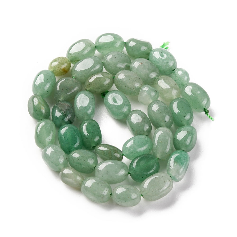 Natural Green Aventurine Beads Strands Tumbled Stone 7~12x6~8x5~7mm Hole: 1mm about 43~44pcs/strand 15.47~15.63''(39.3~39.7cm)