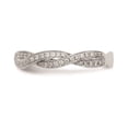 thumbnail image 3 of 14k White Gold Ring Wedding Band Diamond 0.375 ct Criss-Cross 1/3 carat Complete, 3 of 7