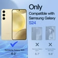thumbnail image 2 of JETech Privacy Screen Protector for Samsung Galaxy S24 5G 6.2-Inch, Anti-Spy Tempered Glass Film, Fingerprint ID Compatible, 2-Pack, 2 of 7
