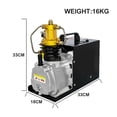 thumbnail image 4 of 300Bar 4500Psi PCP Air Compressor High Pressure Electric Compressor Adjustable Auto Stop For Diving Tank TXES022, 4 of 6
