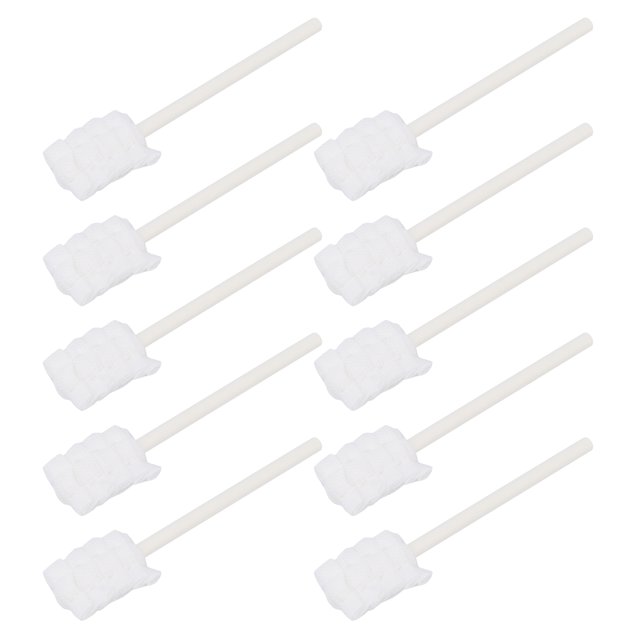 Limpiador de lengua para bebés LimpLimpiador de bucal 10 Uds. Limpiador bucal de lengua de bebé desechable cepillo de dientes de gasa infantil palo de limpieza bucal