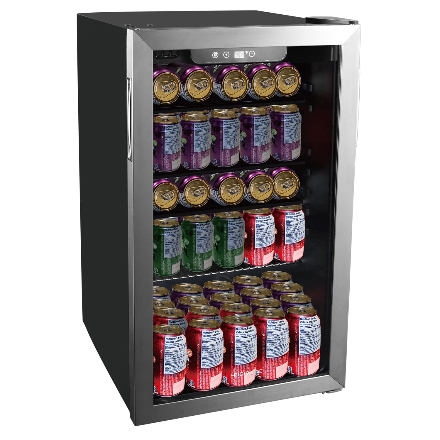 Frigidaire, 3.4 Cu. Ft. Glass Door Compact Refrigerator, Stainless Steel