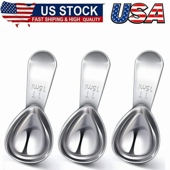 3 Pieces Tablespoon Coffee Scoop Stainless Steel Coffee Scoops Short Handle