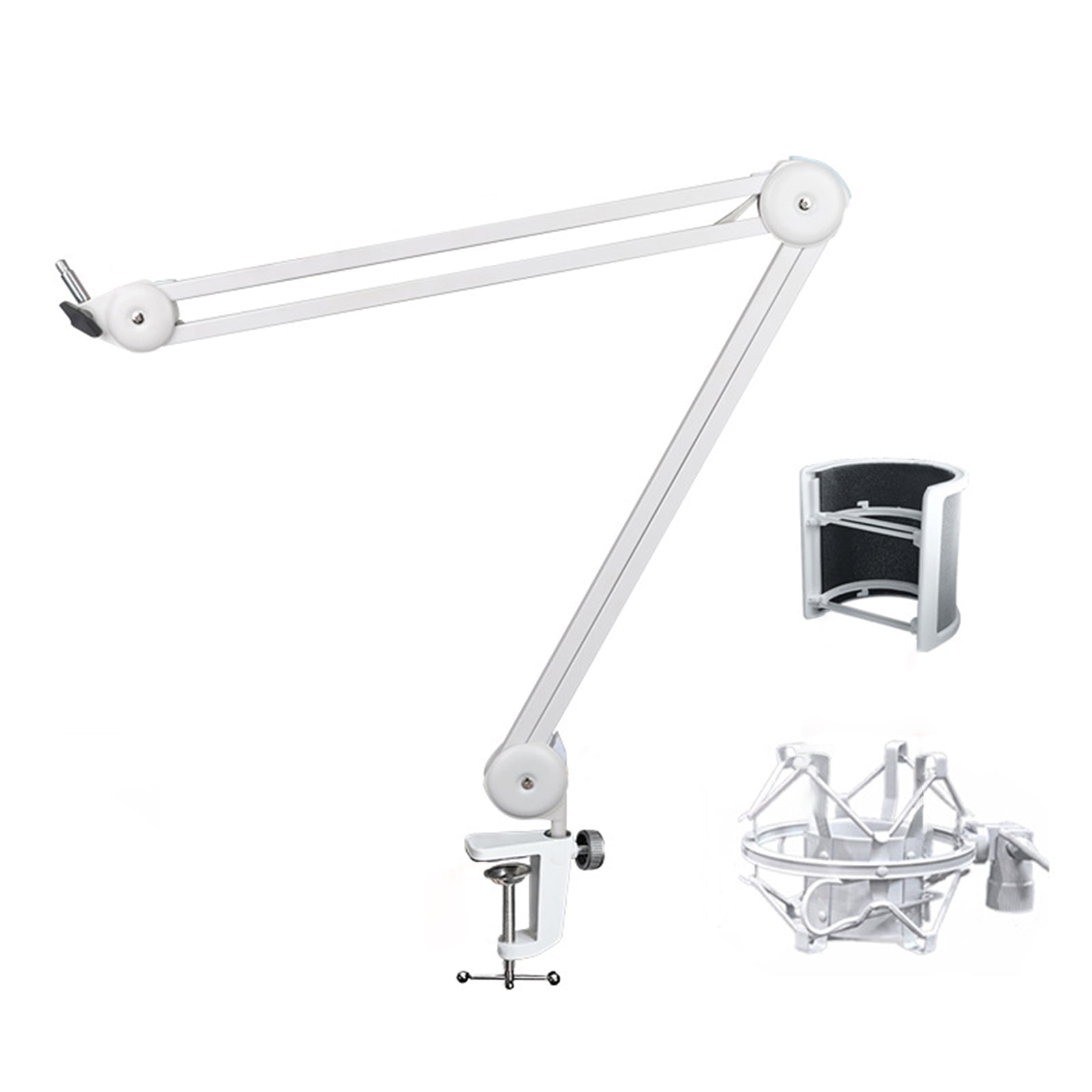 Foldable Mic Boom All Metal Microphone Arm Stand Holder with/without Shockproof Mount for Podcasters and Streamers