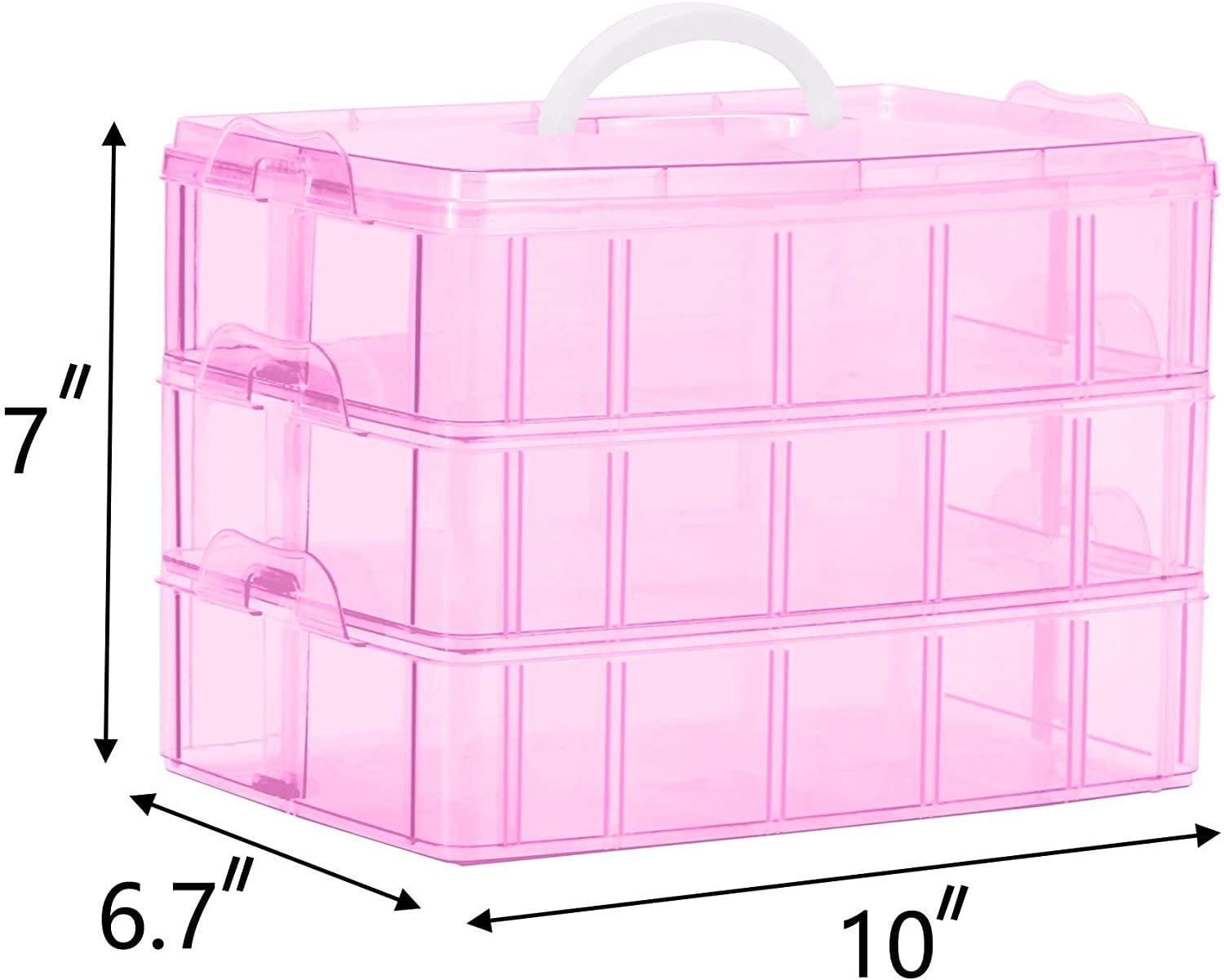 3 tier Transparent Adjustable Stackable Compartment Slot - Temu