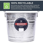 Behrens Metal Pail Galvanized 10 Qt