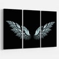 thumbnail image 1 of Designart - Ailes d'Ange sur Fond Noir - Impression sur Toile Abstraite, 1 of 4