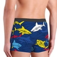 thumbnail image 5 of Kll Cartoon Shark Men'S Cotton Boxer Briefs Underwear-Small, 5 of 9