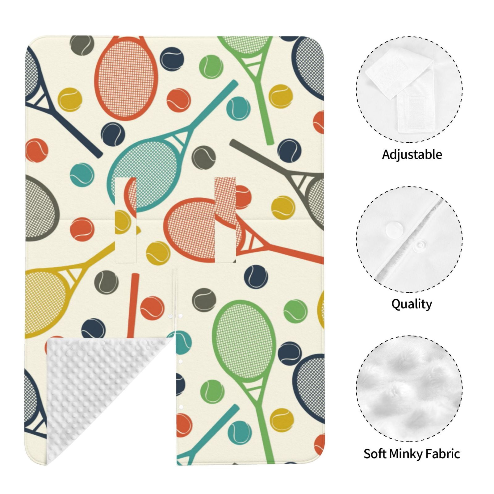 Naloa Racket and Tennis Ball Baby Car Seat Cover, Breathable Baby Carrier Cover, Multiuse Baby Carrier Cover & Nursing Breastfeeding Cover