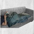 thumbnail image 6 of Steampunk Soft Flannel Fleece Throw Blanket, Airship Flying over a Futuristic Town Full of Skyscrapers, Cozy Plush for Indoor and Outdoor Use, 70" x 90", Petrol Blue and Tan, by Ambesonne, 6 of 6