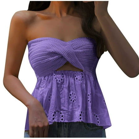 

TUWABEII Bras for Women Women s Bra Knitted Suspender Lace Sleeveless Off Shoulder Tight-fitting Thin Wool Knit Jacket