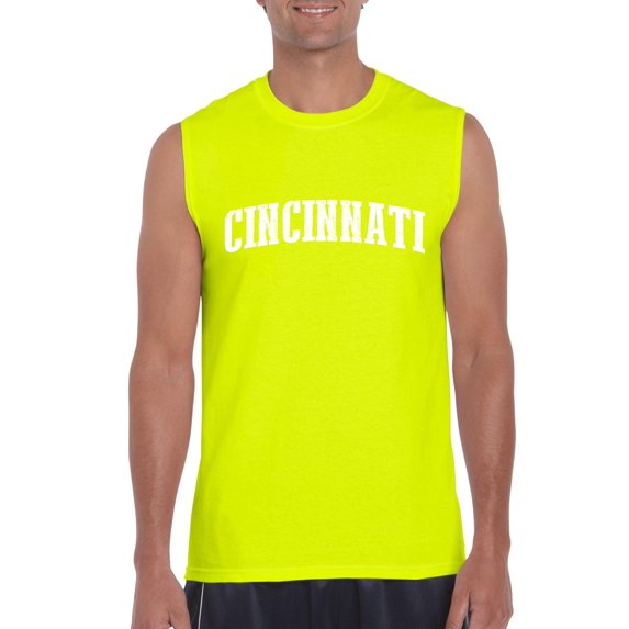 Mens Cincinnati Ultra Cotton Sleeveless T-Shirt