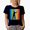 Navy Blue, variant on Distressed Shadow of a Golf Player, Golfing or Golfer Themed Merch Gift, Black T-Shirt, Small